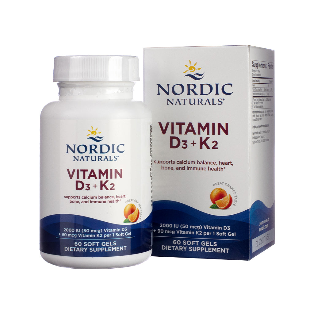 Nordic Naturals Vitamin D3 + K2 Softgels