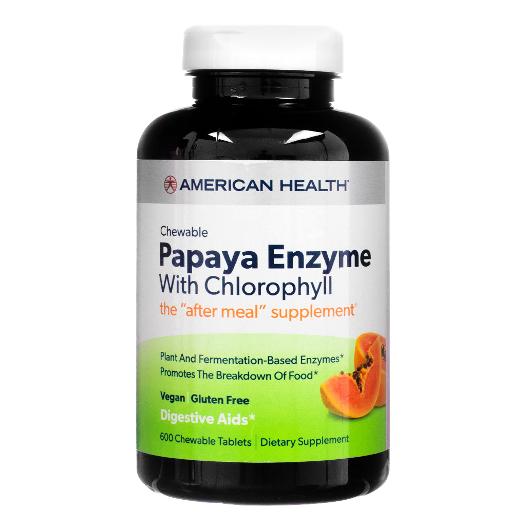 American Health Papaya Enzyme with Chlorophyll Tablets