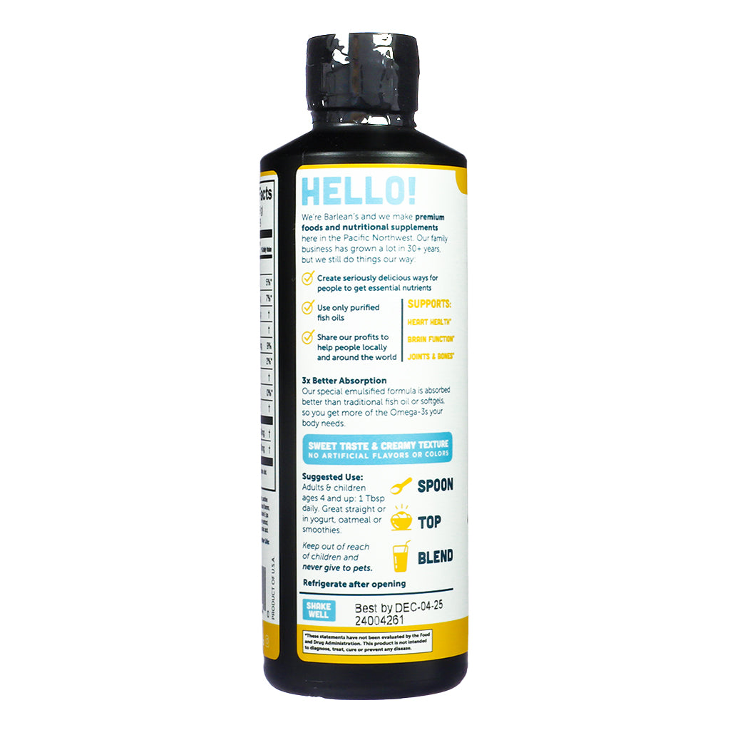 Barlean's Seriously Delicious Omega-3 Fish Oil - Image 4