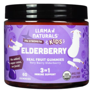 Llama Naturals Kids Elderberry Immunity Real Fruit Gummies - Elderberry