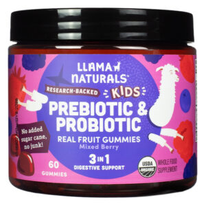 Llama Naturals Kids Prebiotic and Probiotic Real Fruit Gummies - Mixed Berry