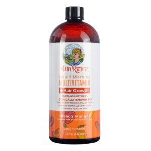 MaryRuth Liquid Morning Multivitamin + Hair Growth - Peach Mango