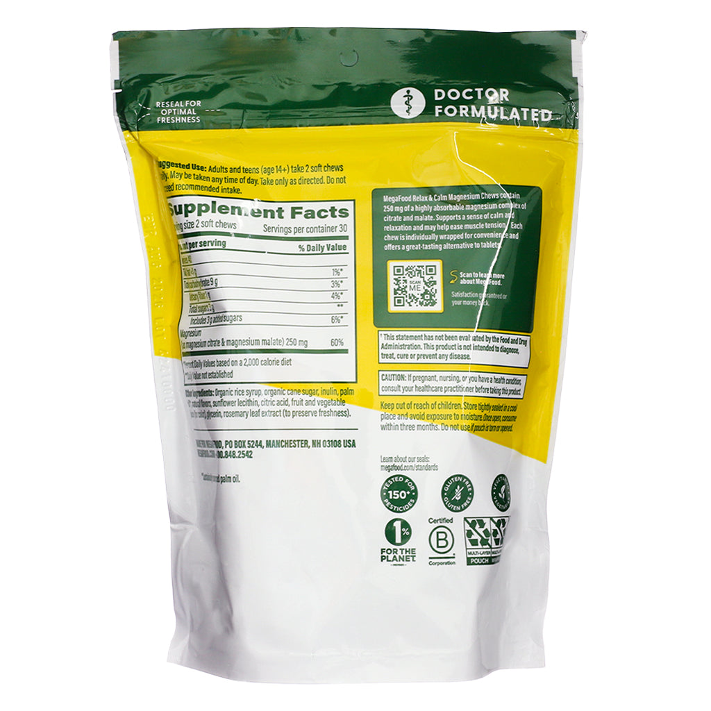 MegaFood Relax + Calm* Magnesium Soft Chews - Image 3