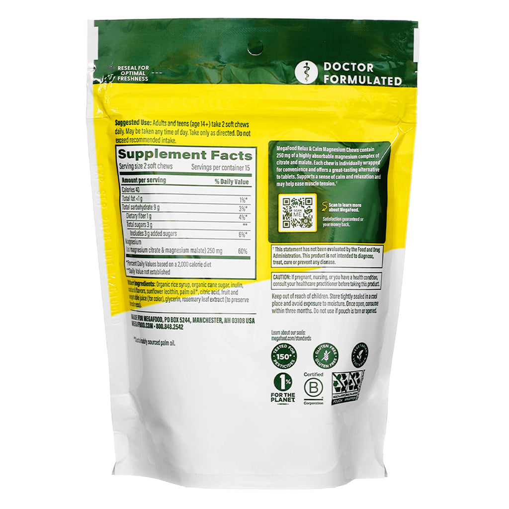 MegaFood Relax + Calm* Magnesium Soft Chews - Image 5