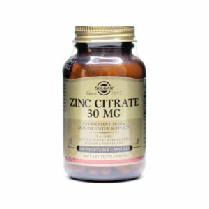 Solgar Zinc Citrate 30mg Capsules