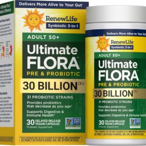 Renew Life Ultimate Flora 50+ Probiotic Capsules 30 Billion CFU