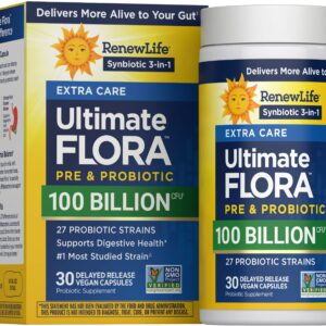 Renew Life Ultimate Flora Extra Care Probiotic Capsules 100 Billion CFU